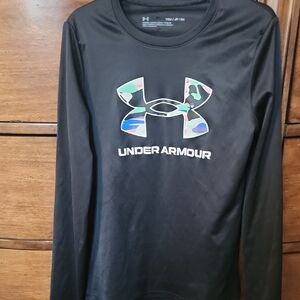 Under Armour Black Shirt with Multicolor Logo